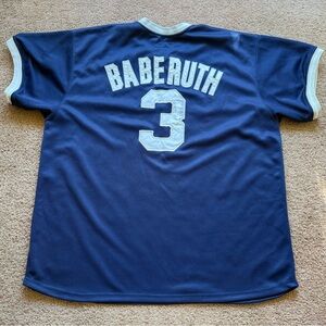 mitchell & ness throwback jersey mlb yankees babe ruth 3 navy blue XXL baseball